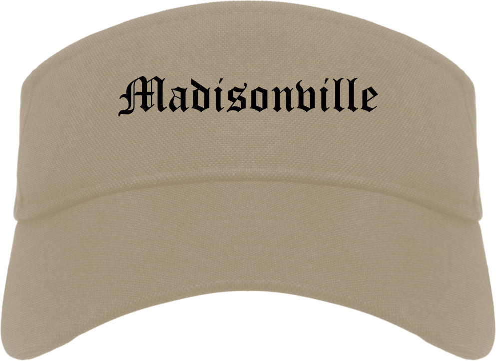 Madisonville Tennessee TN Old English Mens Visor Cap Hat Khaki