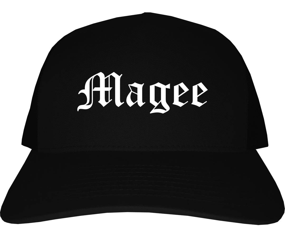 Magee Mississippi MS Old English Mens Trucker Hat Cap Black