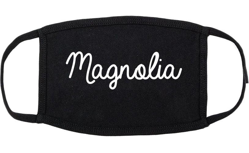 Magnolia New Jersey NJ Script Cotton Face Mask Black