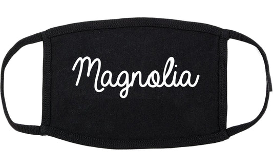 Magnolia New Jersey NJ Script Cotton Face Mask Black