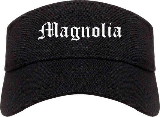 Magnolia New Jersey NJ Old English Mens Visor Cap Hat Black