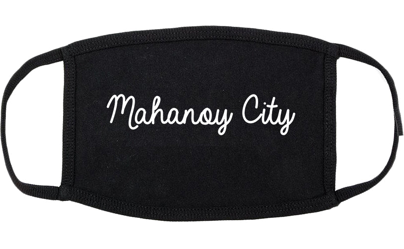 Mahanoy City Pennsylvania PA Script Cotton Face Mask Black