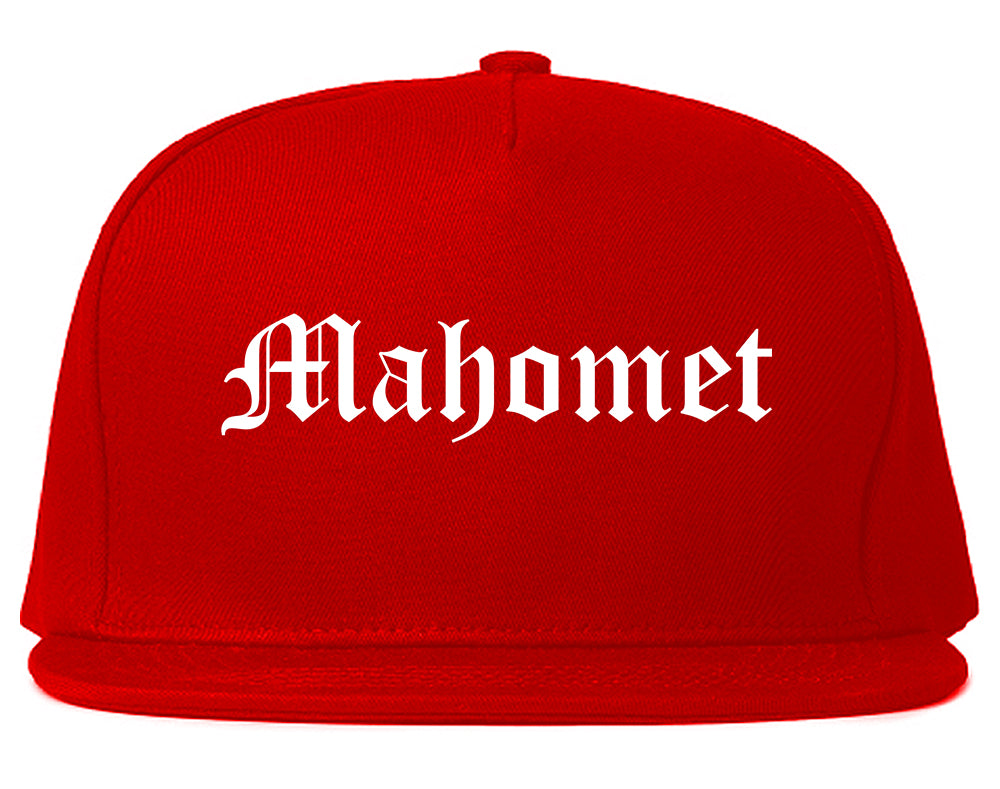 Mahomet Illinois IL Old English Mens Snapback Hat Red