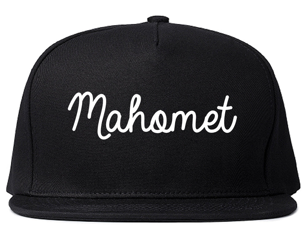 Mahomet Illinois IL Script Mens Snapback Hat Black