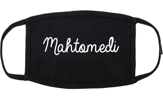 Mahtomedi Minnesota MN Script Cotton Face Mask Black
