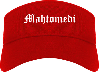 Mahtomedi Minnesota MN Old English Mens Visor Cap Hat Red