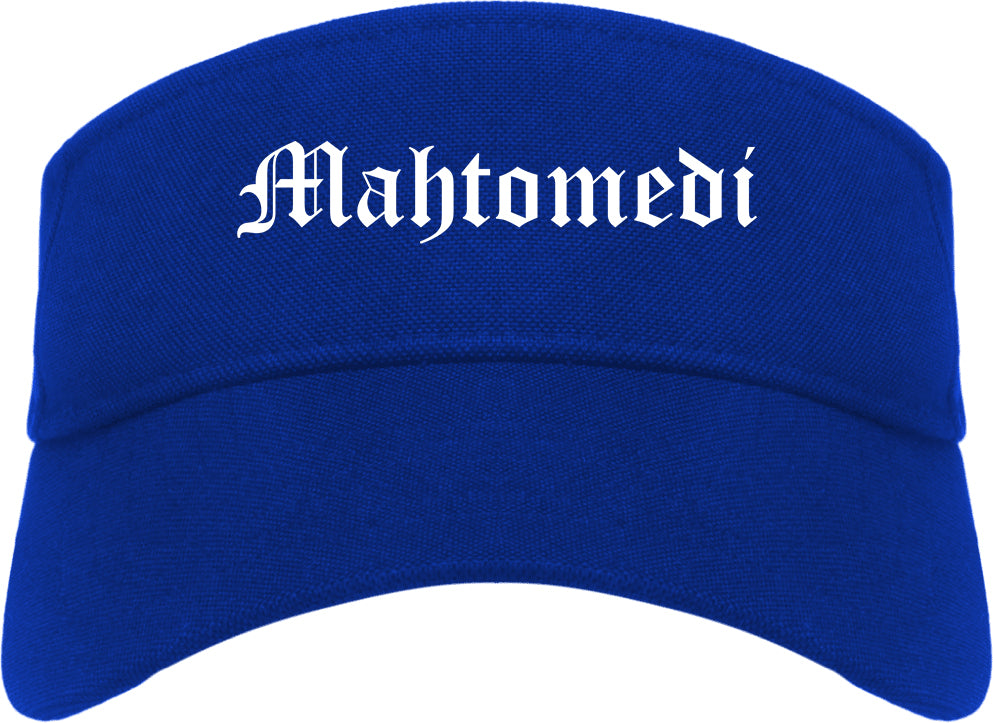 Mahtomedi Minnesota MN Old English Mens Visor Cap Hat Royal Blue