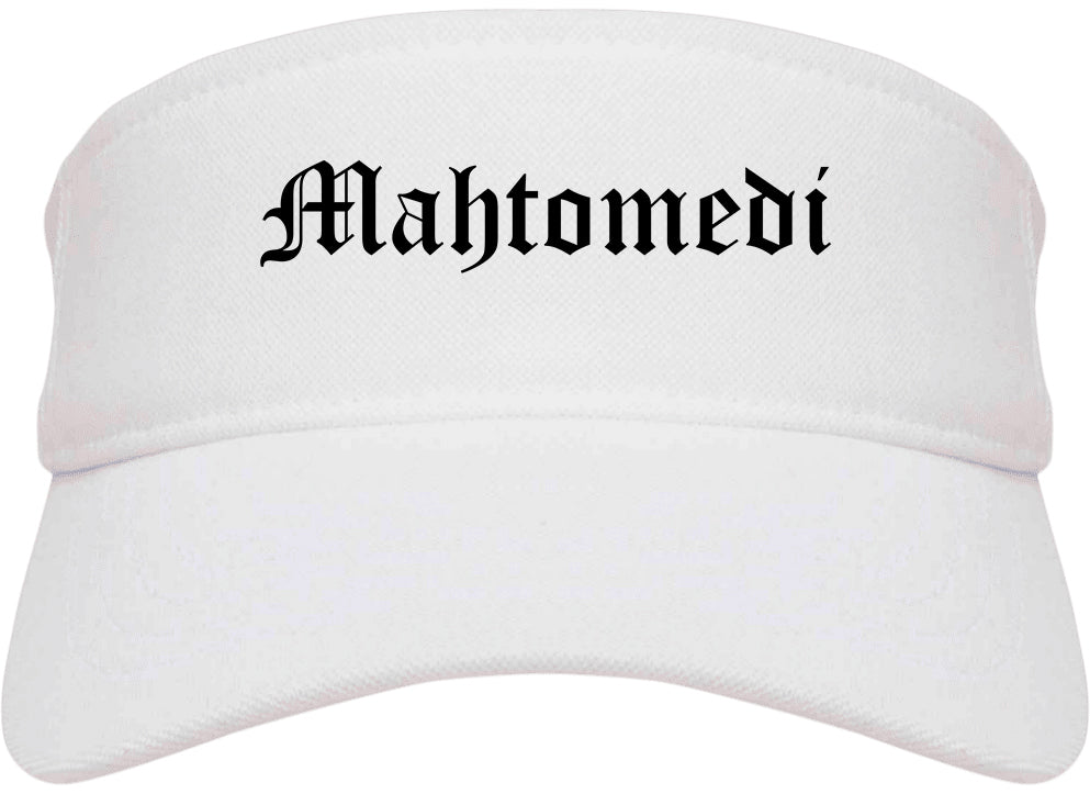 Mahtomedi Minnesota MN Old English Mens Visor Cap Hat White