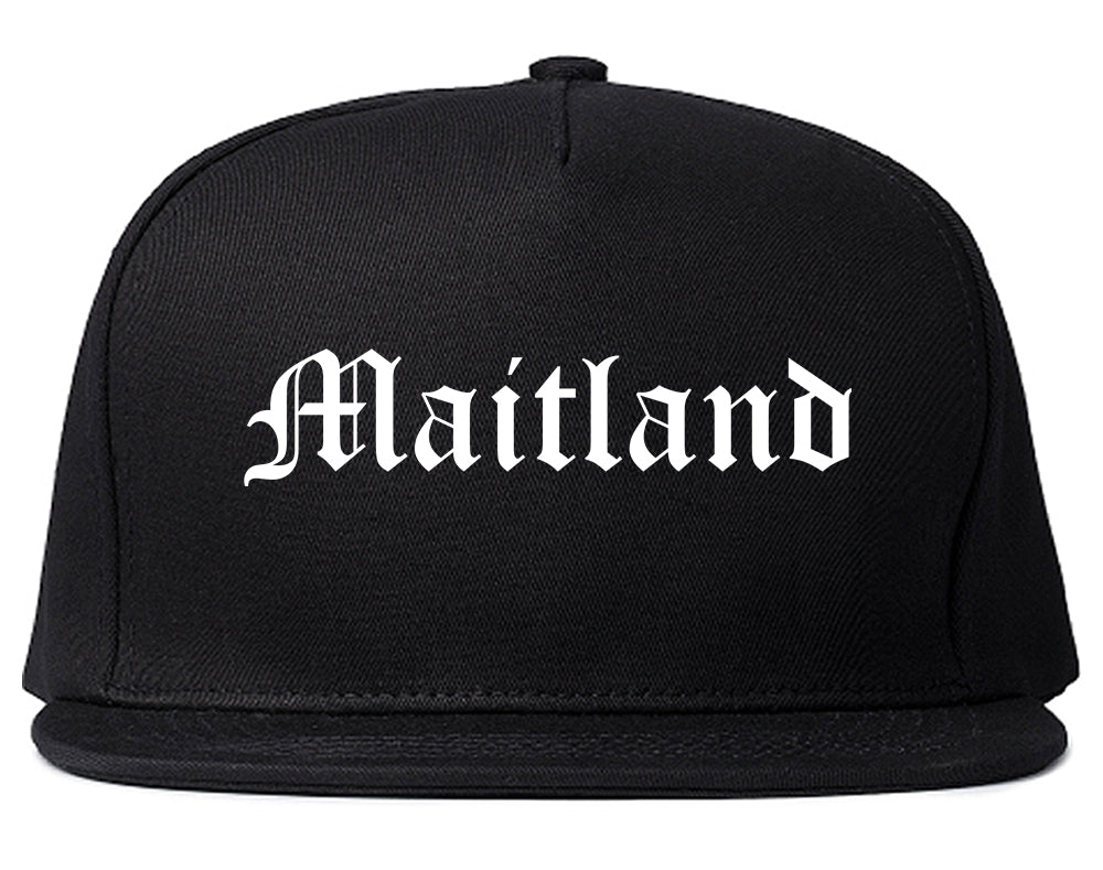 Maitland Florida FL Old English Mens Snapback Hat Black