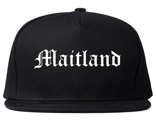 Maitland Florida FL Old English Mens Snapback Hat Black