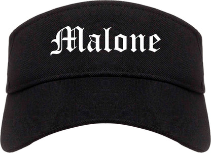 Malone New York NY Old English Mens Visor Cap Hat Black