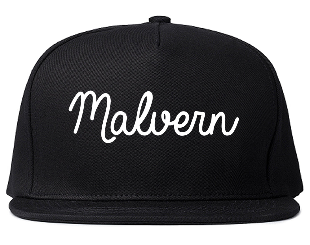 Malvern Arkansas AR Script Mens Snapback Hat Black