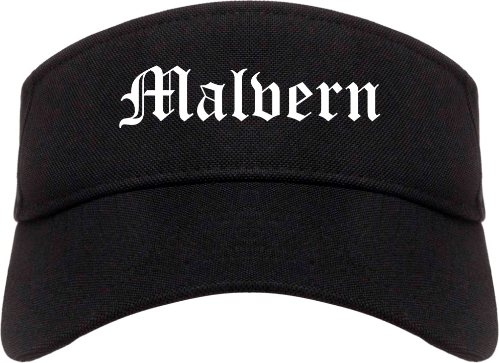 Malvern Arkansas AR Old English Mens Visor Cap Hat Black