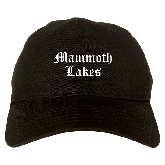 Mammoth Lakes California CA Old English Mens Dad Hat Baseball Cap Black