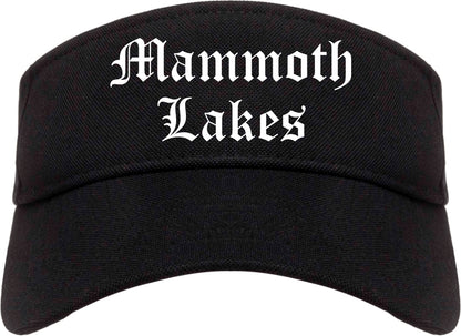 Mammoth Lakes California CA Old English Mens Visor Cap Hat Black
