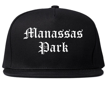 Manassas Park Virginia VA Old English Mens Snapback Hat Black