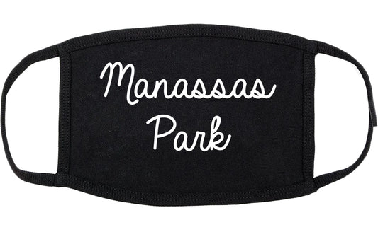 Manassas Park Virginia VA Script Cotton Face Mask Black