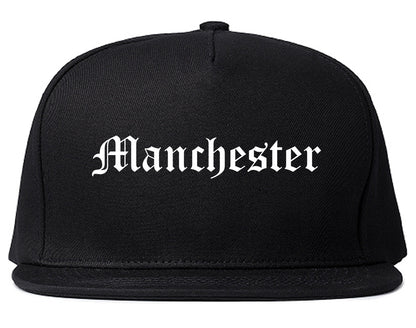 Manchester Tennessee TN Old English Mens Snapback Hat Black