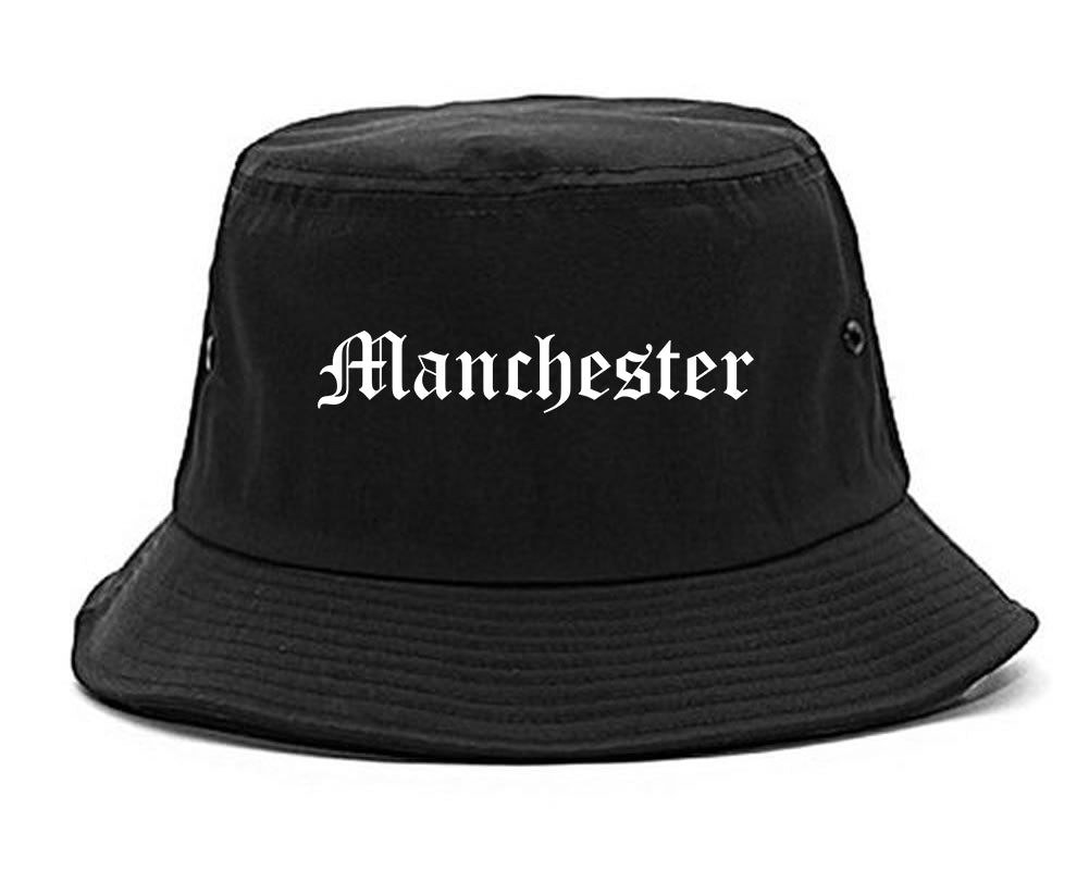 Manchester Tennessee TN Old English Mens Bucket Hat Black