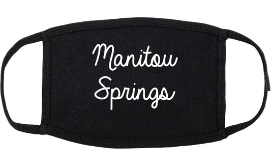 Manitou Springs Colorado CO Script Cotton Face Mask Black