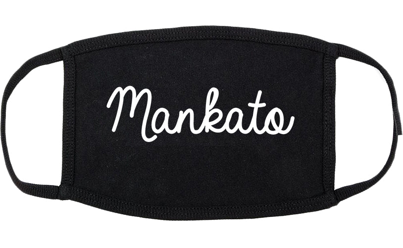 Mankato Minnesota MN Script Cotton Face Mask Black