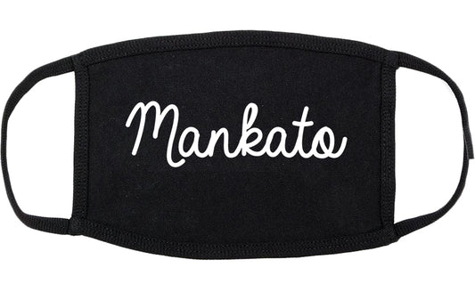 Mankato Minnesota MN Script Cotton Face Mask Black
