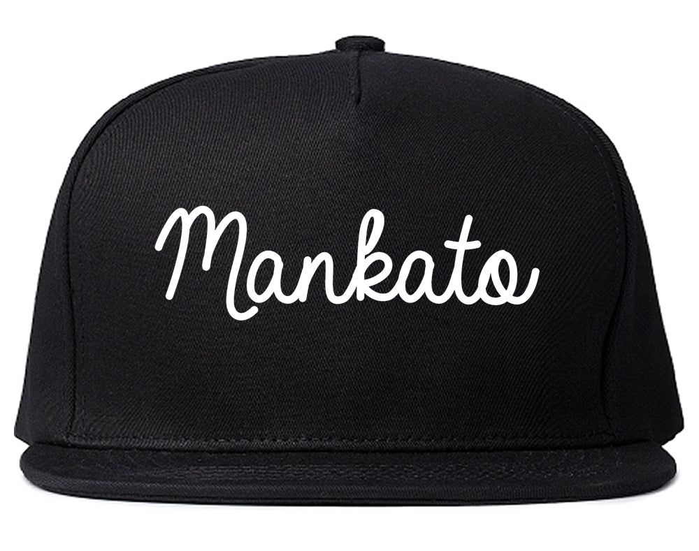 Mankato Minnesota MN Script Mens Snapback Hat Black