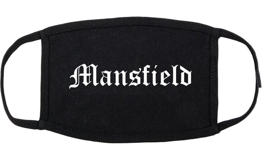 Mansfield Louisiana LA Old English Cotton Face Mask Black