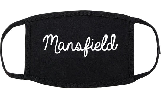 Mansfield Louisiana LA Script Cotton Face Mask Black