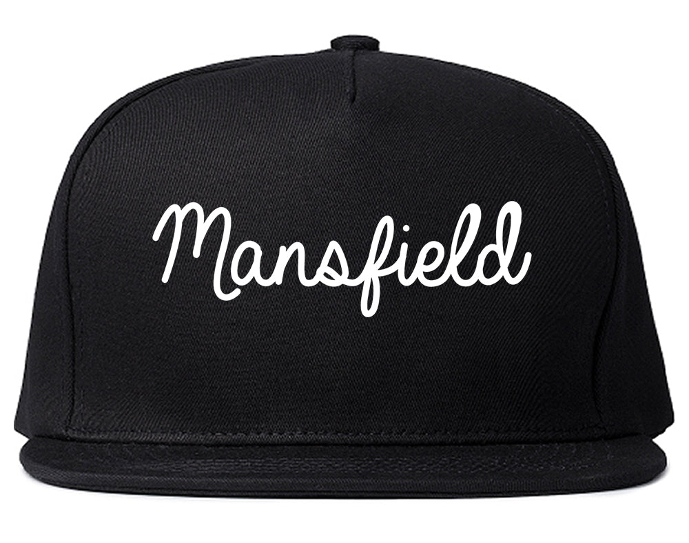 Mansfield Ohio OH Script Mens Snapback Hat Black