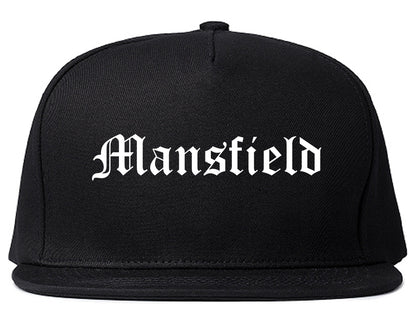 Mansfield Texas TX Old English Mens Snapback Hat Black