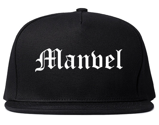 Manvel Texas TX Old English Mens Snapback Hat Black