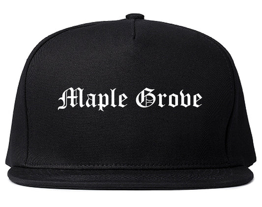 Maple Grove Minnesota MN Old English Mens Snapback Hat Black