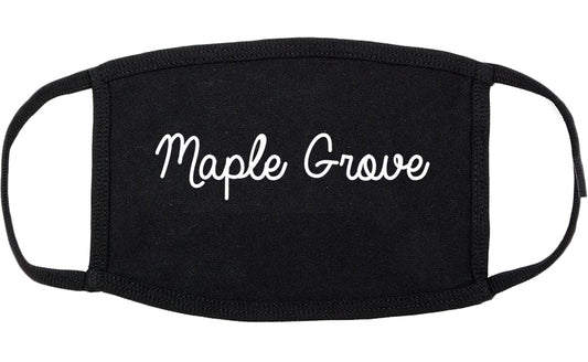 Maple Grove Minnesota MN Script Cotton Face Mask Black