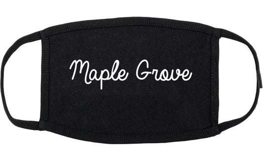 Maple Grove Minnesota MN Script Cotton Face Mask Black
