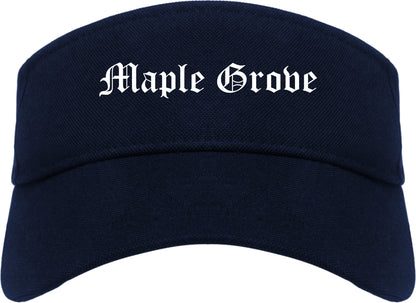 Maple Grove Minnesota MN Old English Mens Visor Cap Hat Navy Blue