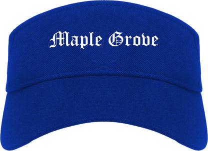 Maple Grove Minnesota MN Old English Mens Visor Cap Hat Royal Blue