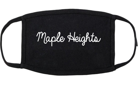 Maple Heights Ohio OH Script Cotton Face Mask Black