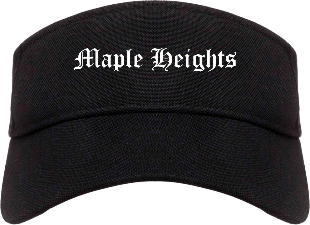 Maple Heights Ohio OH Old English Mens Visor Cap Hat Black
