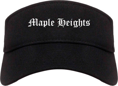 Maple Heights Ohio OH Old English Mens Visor Cap Hat Black