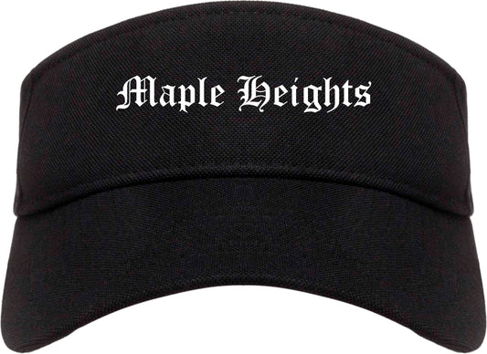 Maple Heights Ohio OH Old English Mens Visor Cap Hat Black