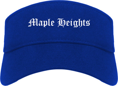 Maple Heights Ohio OH Old English Mens Visor Cap Hat Royal Blue