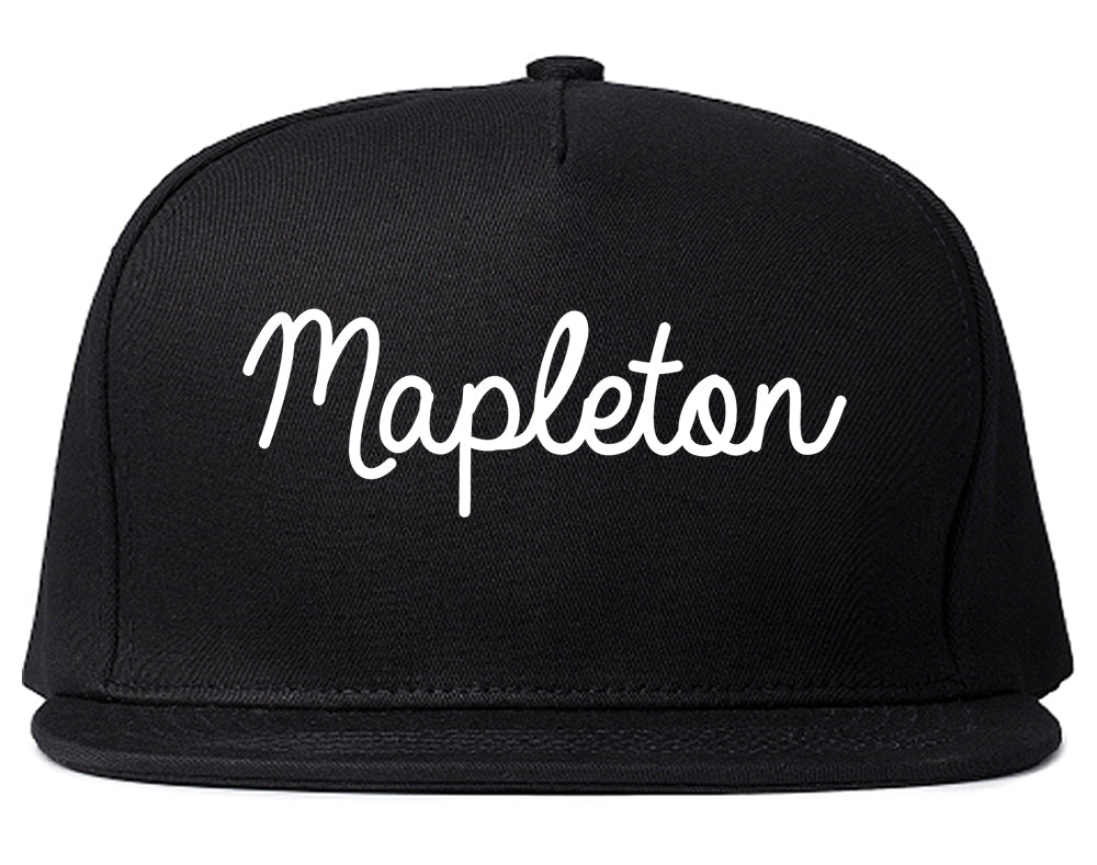 Mapleton Utah UT Script Mens Snapback Hat Black
