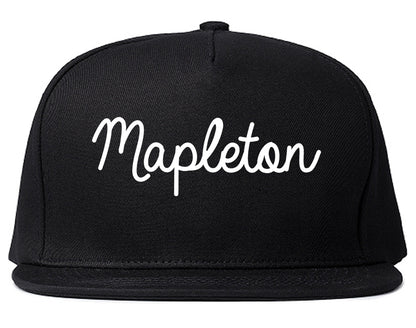 Mapleton Utah UT Script Mens Snapback Hat Black