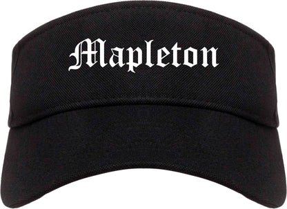 Mapleton Utah UT Old English Mens Visor Cap Hat Black