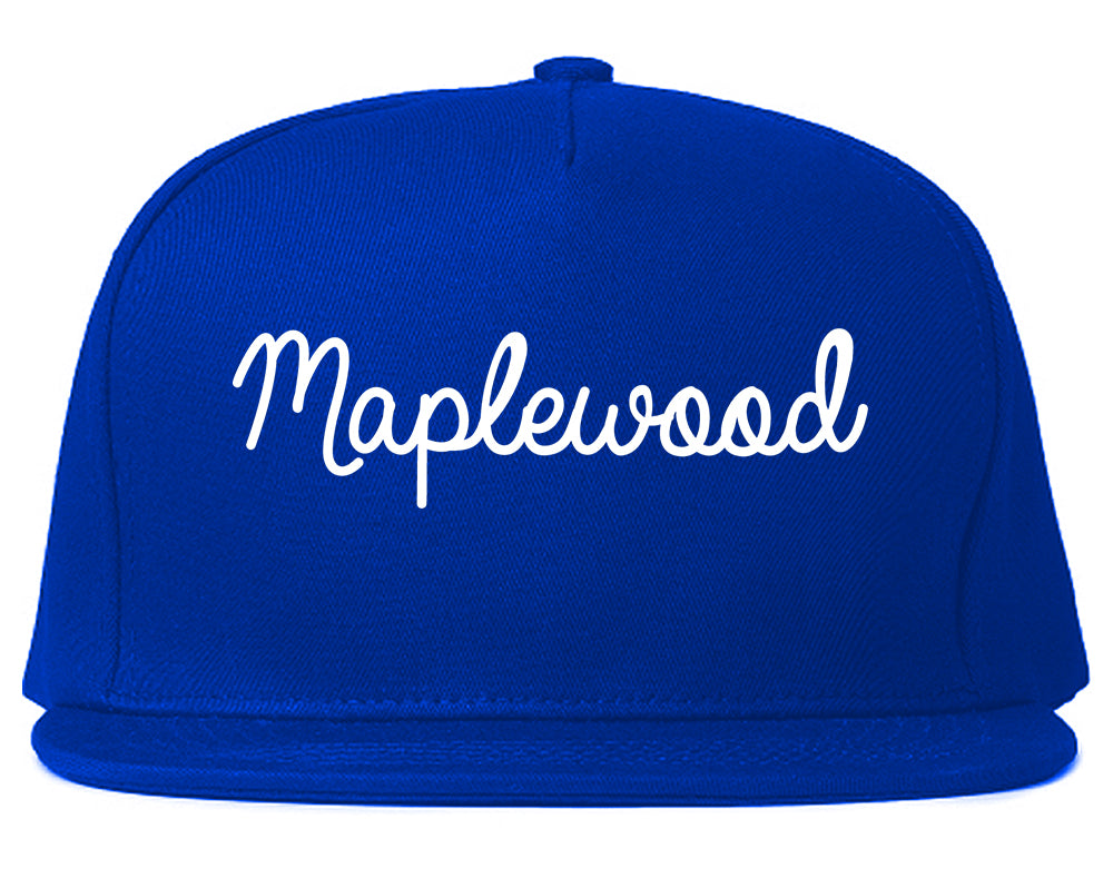 Maplewood Minnesota MN Script Mens Snapback Hat Royal Blue