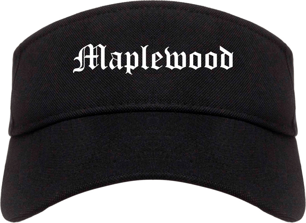 Maplewood Missouri MO Old English Mens Visor Cap Hat Black