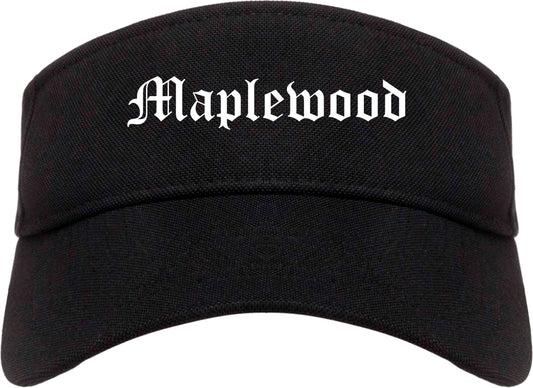 Maplewood Missouri MO Old English Mens Visor Cap Hat Black