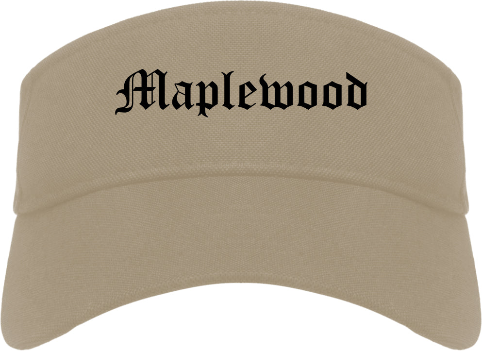 Maplewood Missouri MO Old English Mens Visor Cap Hat Khaki