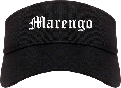 Marengo Illinois IL Old English Mens Visor Cap Hat Black